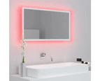 LED Bathroom Mirror White 80x8.5x37 cm Chipboard