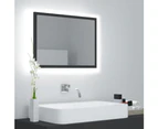 LED Bathroom Mirror Grey 60x8.5x37 cm Chipboard