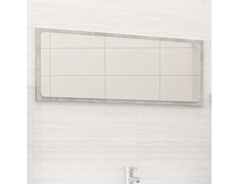 Bathroom Mirror Concrete Grey 90x1.5x37 cm Chipboard