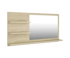 Bathroom Mirror Sonoma Oak 90x10.5x45 cm Chipboard