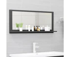 Bathroom Mirror Grey 90cm Chipboard