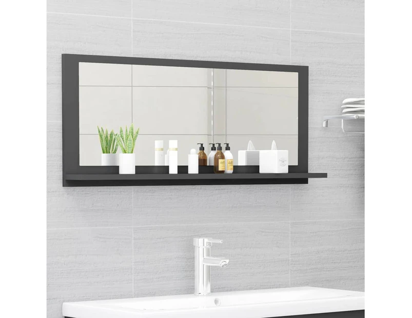 Bathroom Mirror Grey 90cm Chipboard