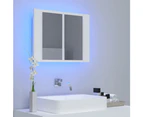 LED Bathroom Mirror Cabinet White 60x12x45 cm