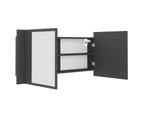 LED Bathroom Mirror Cabinet Grey 100x12x45 cm