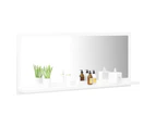 Bathroom Mirror High Gloss White 90cm Chipboard