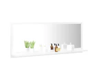 Bathroom Mirror High Gloss White 100cm Chipboard