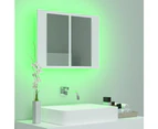 LED Bathroom Mirror Cabinet White 60x12x45 cm