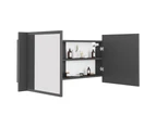 LED Bathroom Mirror Cabinet Grey 100x12x45 cm