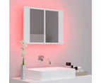 LED Bathroom Mirror Cabinet White 60x12x45 cm