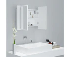 LED Bathroom Mirror Cabinet White 60x12x45 cm