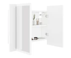 LED Bathroom Mirror Cabinet White 60x12x45 cm