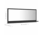 Bathroom Mirror Grey 90cm Chipboard