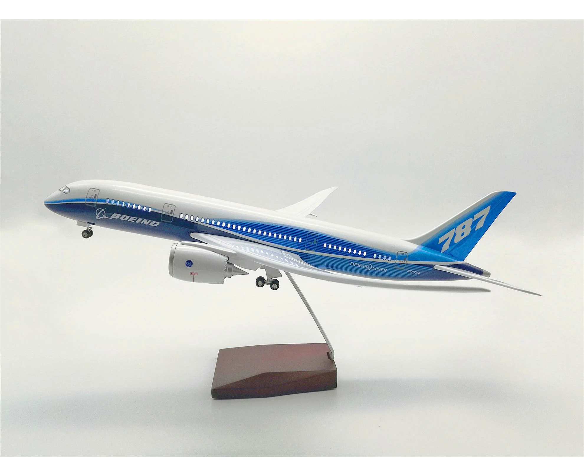 Original Boeing 787 livery Diecast Model Air Plane Cabin Lights Wheels Large Resin aviation airline airplane collectable airways planes aircraft models