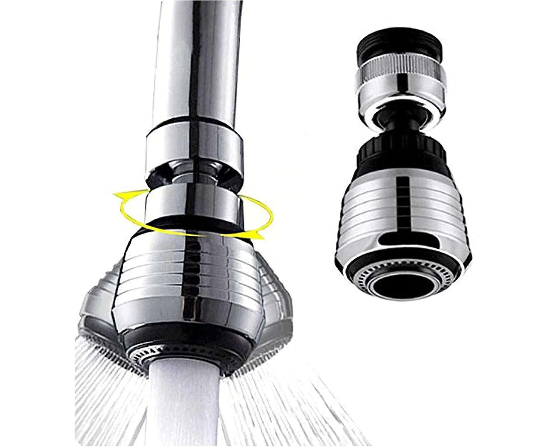 Sink Tap Rotatable Water Bubbler 360 Degree Rotating Water Swivel Faucet Kitchen Tap Aerator For Bathroom Kitchen Tap Nozzle Filter Adapter1pcs)