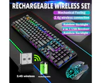 RGB Mechanical Gaming Keyboard and Mouse Set - Ergonomic USB for PC and Laptop (black)