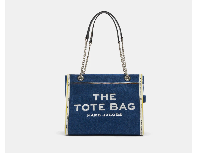 Marc Jacobs The Denim Chain Medium Tote Bag - Dark Wash