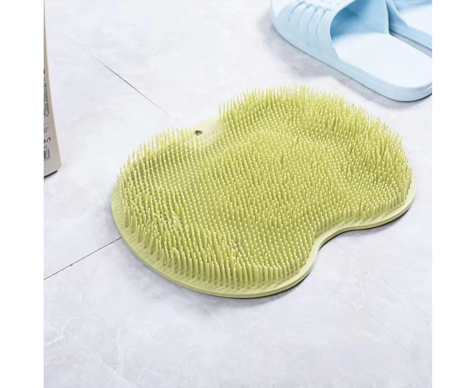 Large Shower Foot Scrubber Mat Reusable Anti-Slip Soft TPR Shower Pads for Use in Shower