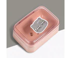 3pcs Plastic Soap Dish with Lid Soap Draining Holder Bathroom Supplies for Travel Trip Office Daily Use