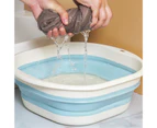 Lightweight Portable Wash Basin Space Saving Plastic Washtub Dishes Sink for Washing Face Hair Hands