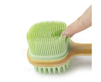 Silicone Scrubber Handle Bath Brush Soft Dual-Sided Back Scrubber Great Gift for Men & Women or Elderly