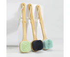 Silicone Scrubber Handle Bath Brush Soft Dual-Sided Back Scrubber Great Gift for Men & Women or Elderly