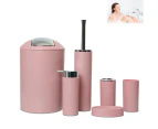 6 Piece Bathroom Accessory Set Convenient with Soap Dispenser Toilet Brush Suitable for Hotel Dorm