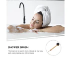 Silicone Scrubber Handle Bath Brush Soft Dual-Sided Back Scrubber Great Gift for Men & Women or Elderly