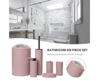 6 Piece Bathroom Accessory Set Convenient with Soap Dispenser Toilet Brush Suitable for Hotel Dorm