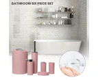 6 Piece Bathroom Accessory Set Convenient with Soap Dispenser Toilet Brush Suitable for Hotel Dorm