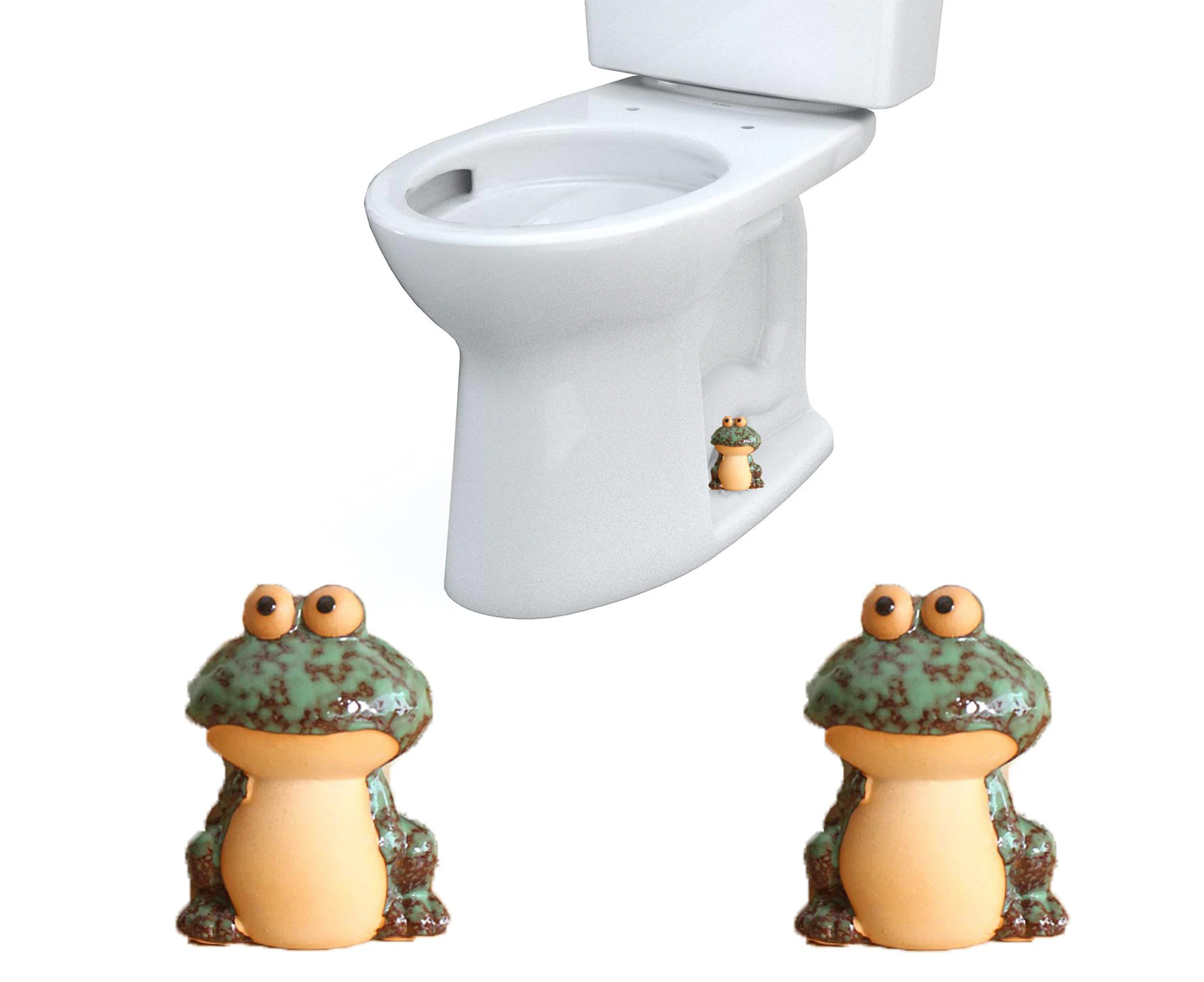 Ceramic Cute Frog Toilet Bolts Covers Household Decorative Frog Toilet Bolts Covers Gifts for Friends and Family