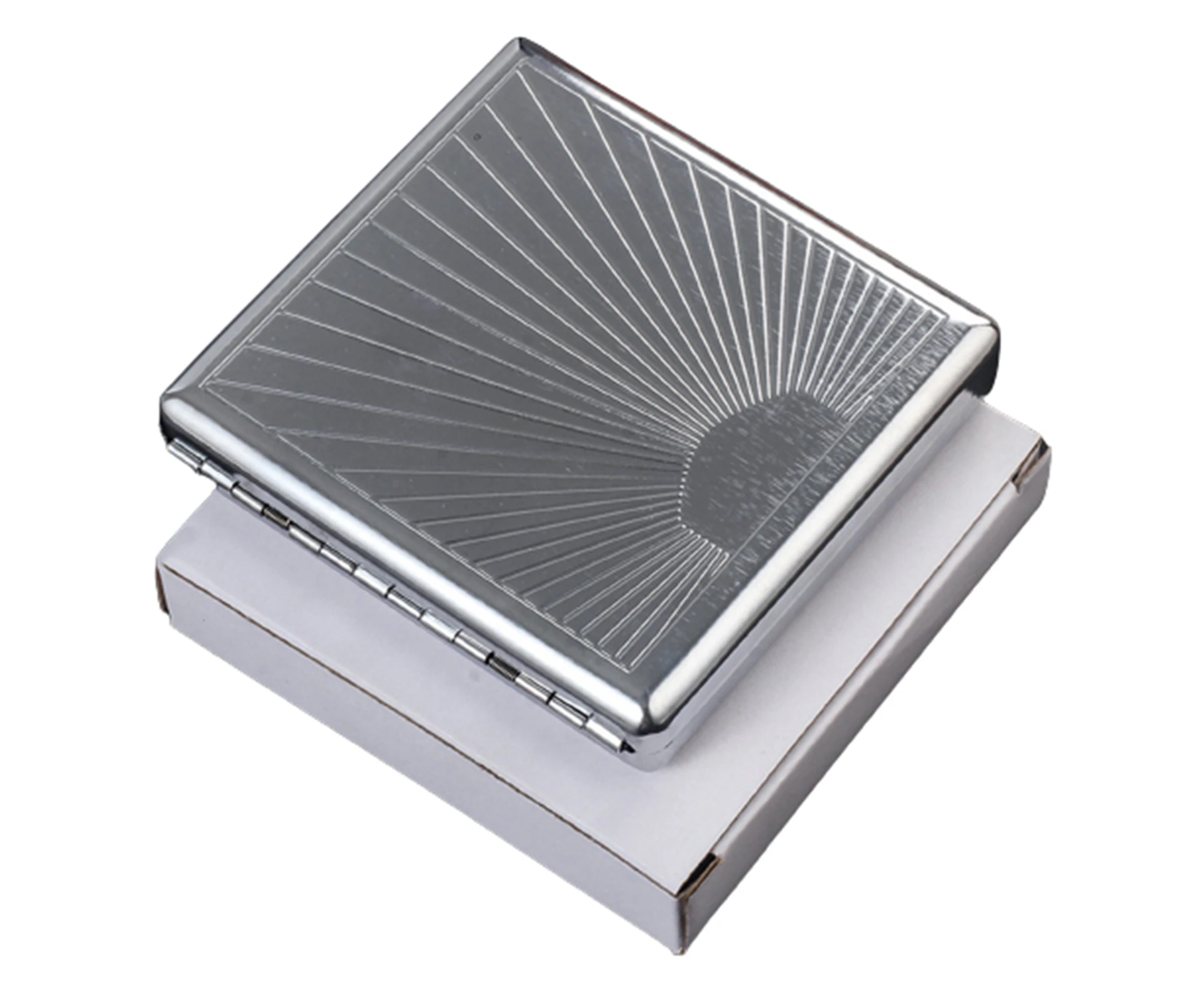 Metal Flip-top Cigarette Case Light Portable Tobacco Cases