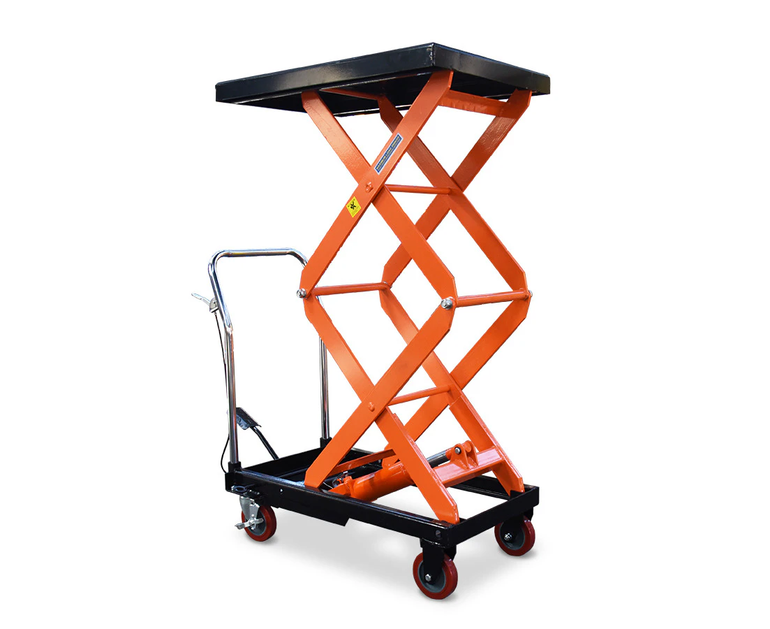 131cm Hydraulic Scissor Lift Table 350kg Rated Jack Hoist Work Bench Trolley