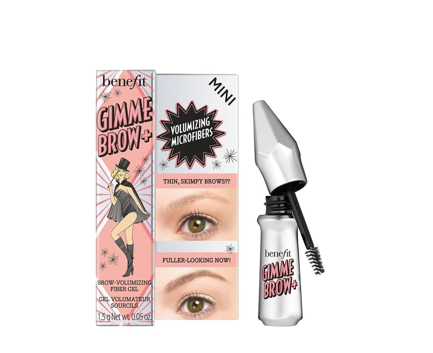 Benefit Cosmetics Gimme Brow+ Volumizing Eyebrow Mini Gel 5 Cool Black-Brown 1.5g