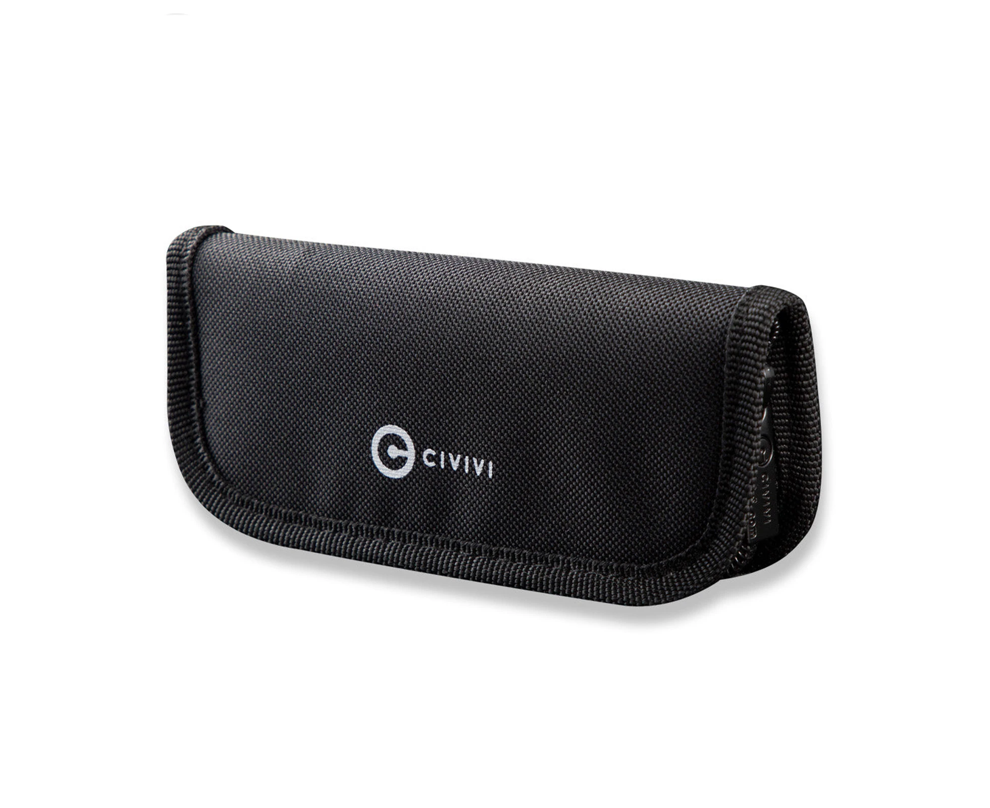 CIVIVI C-01 Black Nylon Zippered Pouch with Polishing Cloth and Stickers