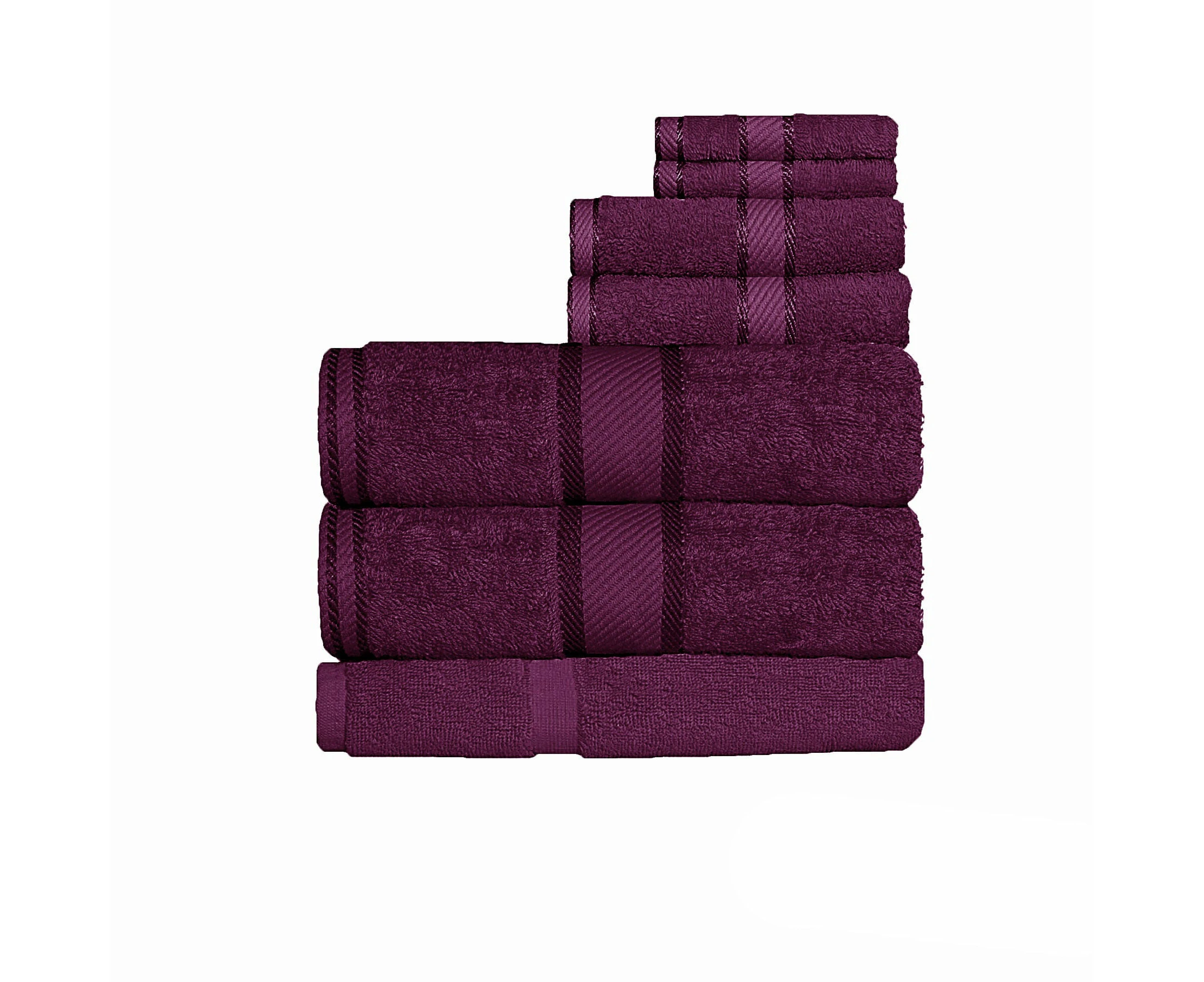 Kingtex 550gsm Cotton 7 Pce Bath Sheet Set Shiraz