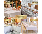 Disposable Tablecloth 4 Pieces Waterproof Rectangular White & Gold for Party, Children's Birthday, Wedding, Christmas 137 x 274 cm