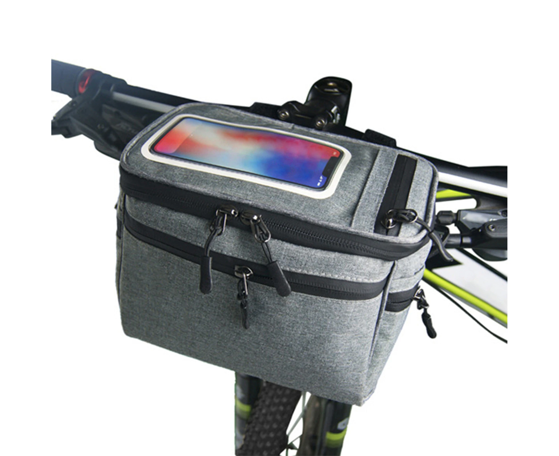 Bicycle Handlebar Bag Cycling Bike Front Tube Bag Bike Pannier Shoulder Bag Carrier Pouch