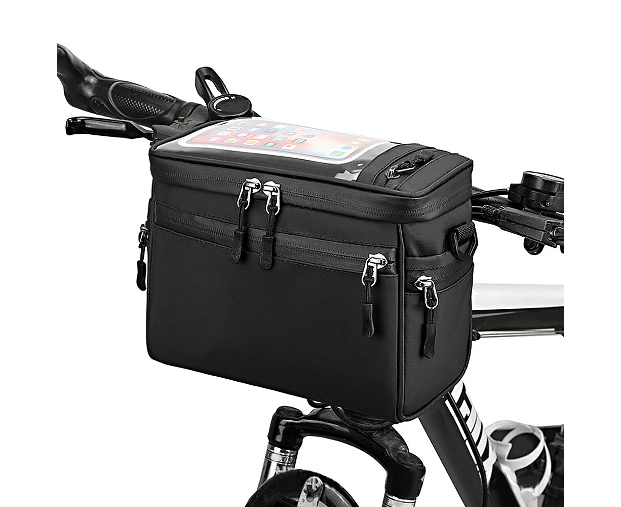 Bicycle Handlebar Bag Cycling Bike Front Tube Bag Bike Pannier Shoulder Bag Carrier Pouch