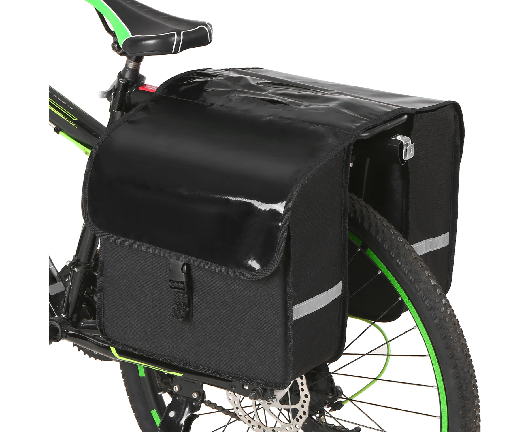 28L Water Resistant Bicycle Rear Seat Carrier Bag Rack Trunk Bags Bike Commuter Bag Pannier