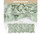 Vacuum -1pcs pleated tablecloth grass green 90*300CM