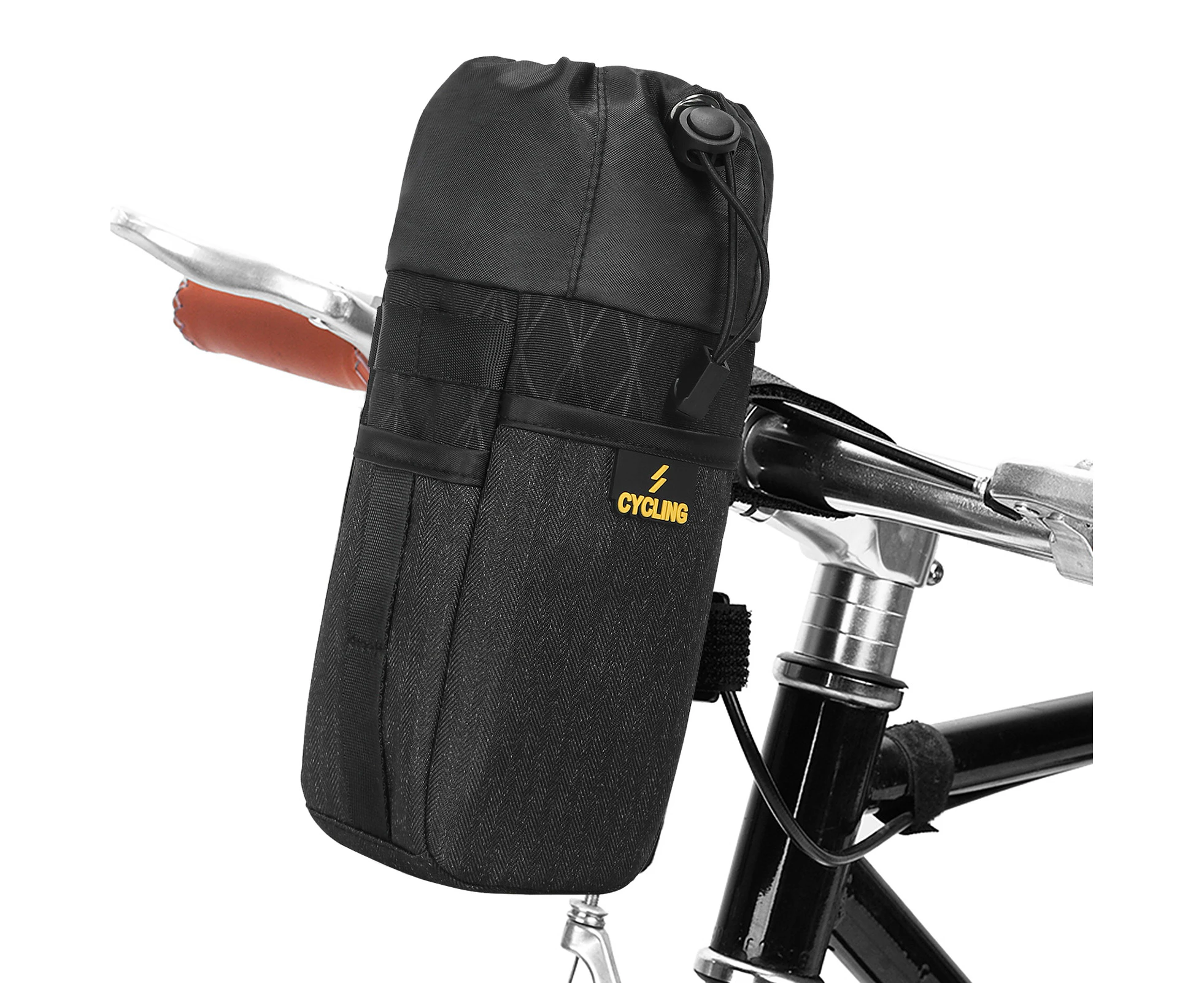 Bicycle Water Bottle Bag Bike Bottle Holder Bag Cooler Bag Bike Seat Bag Pouch for MTB Mountain Road Bike Scooter