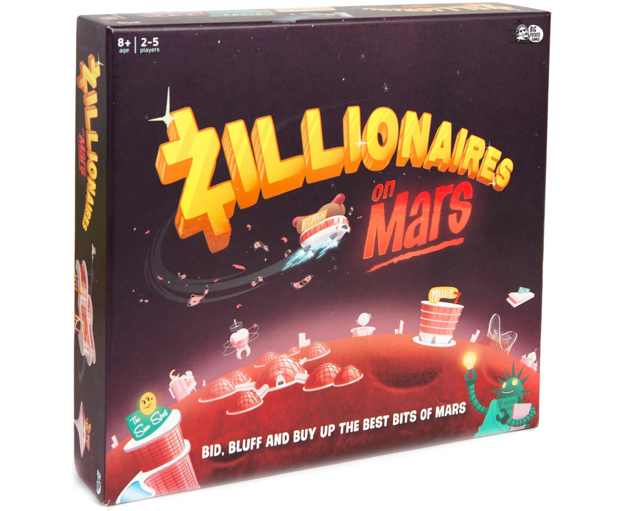 Big Potato Zillionaires On Mars Board/Card Game Family Party 2-5 Players 8y+