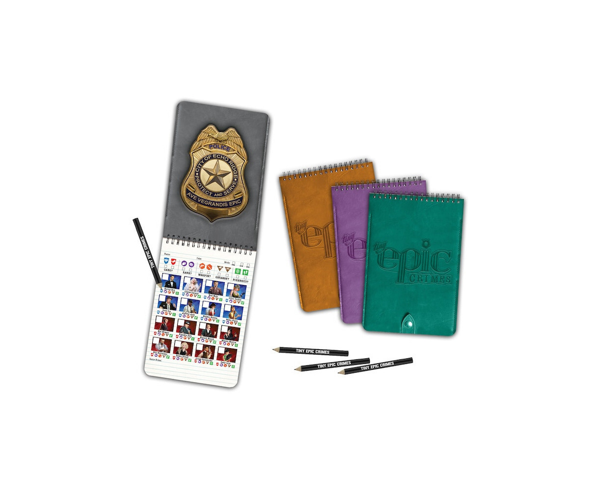 4pc Gamelyn Games Tiny Epic Crimes Detective Notebooks Tabletop Board ...