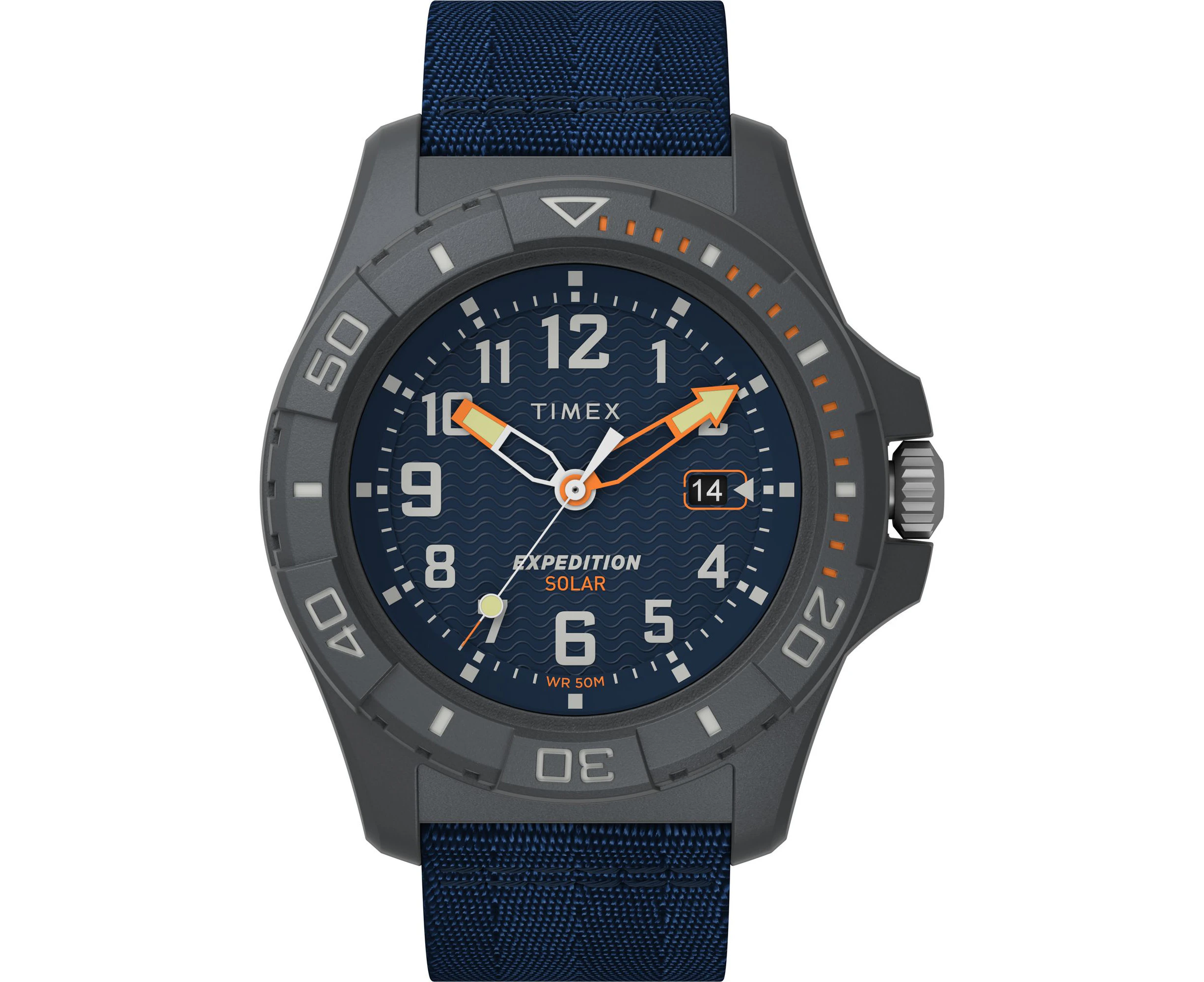 Timex Expedition Solar Grey Gents Watch with Blue Strap