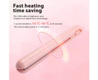 USB Cable Mini Portable Hair Straightener for Straight and Curling Dual-Use Curling Irons for Students Pink