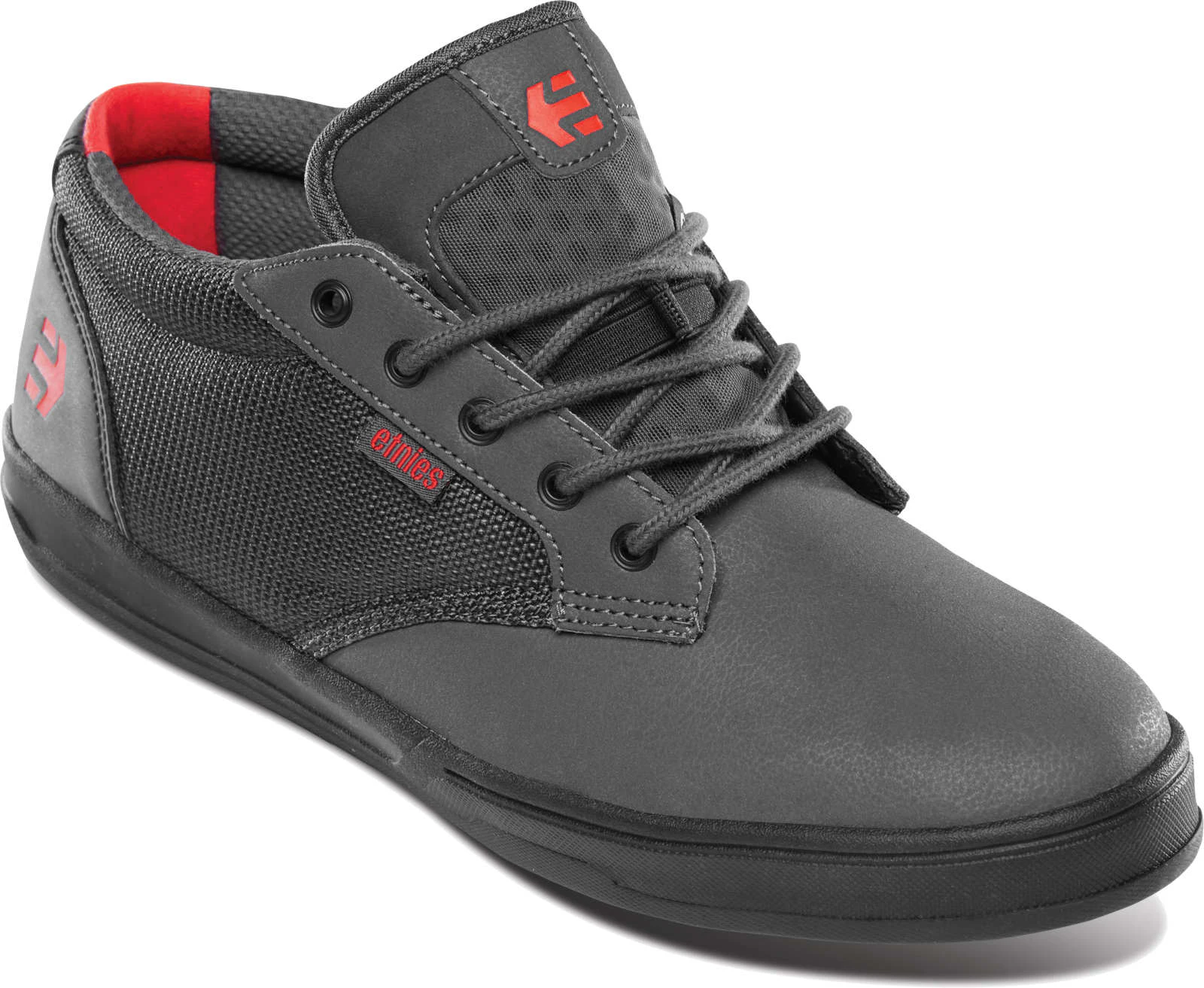 Etnies Jameson Mid Crank Skate Shoes Grey/Black/Red