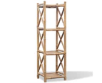 vidaXL 4-Tier Square Bamboo Shelf