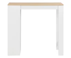 vidaXL Bar Table with Shelf White 110x50x103 cm