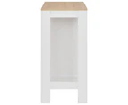 vidaXL Bar Table with Shelf White 110x50x103 cm