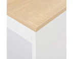 vidaXL Bar Table with Shelf White 110x50x103 cm